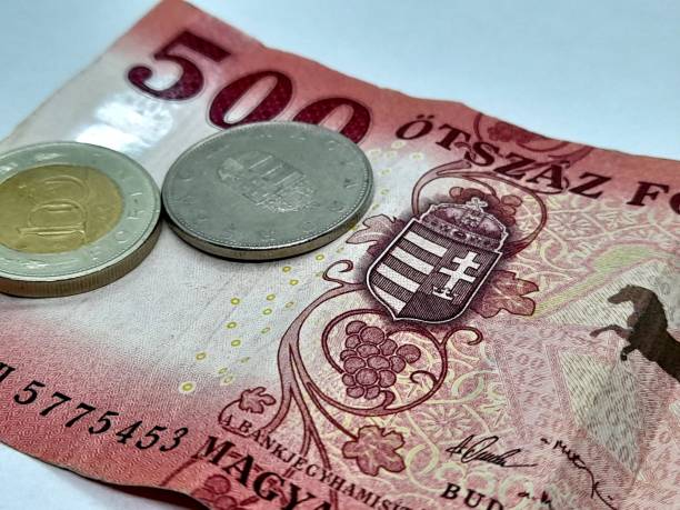 istock Hungarian forint banknote and coins 2195642213