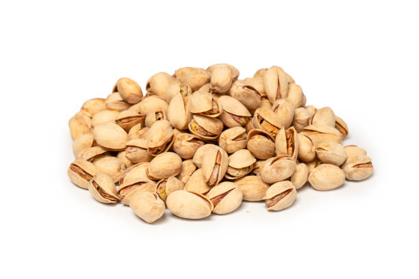 istock Tasty pistachios isolated on a white background. 2195642540