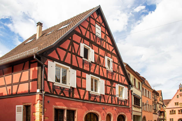 Half-timbered house dating from the 16th century in the center of Turckheim.