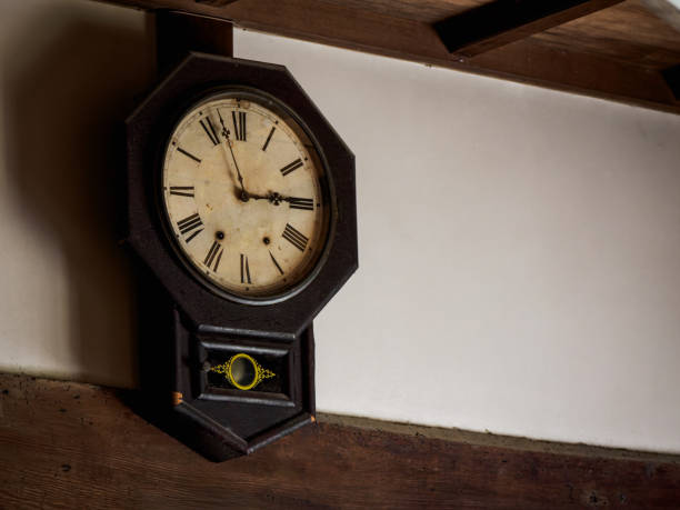 Old wall clock in a Japanese house