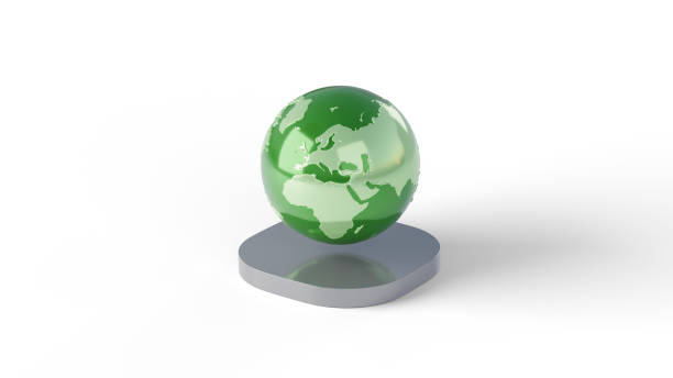 istock 3d Animation abstract icon globe planet earth. 4K 2195659158