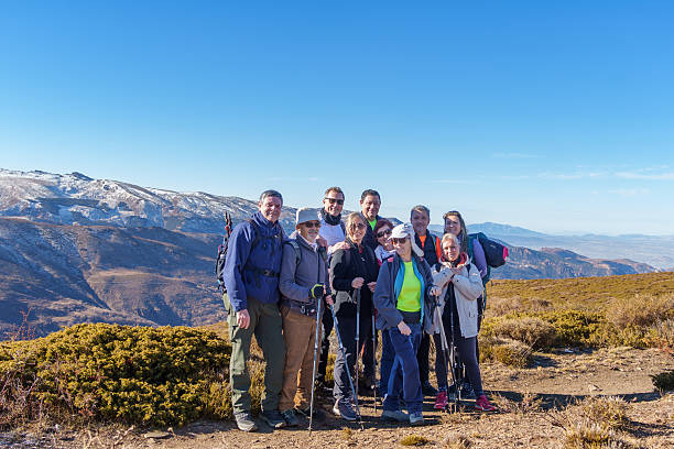istock Group of Hikers Posing in Sierra Nevada 2195663941