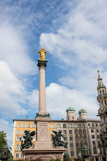 Buildings facing Marienplatz  The town square of MUNICH Germany