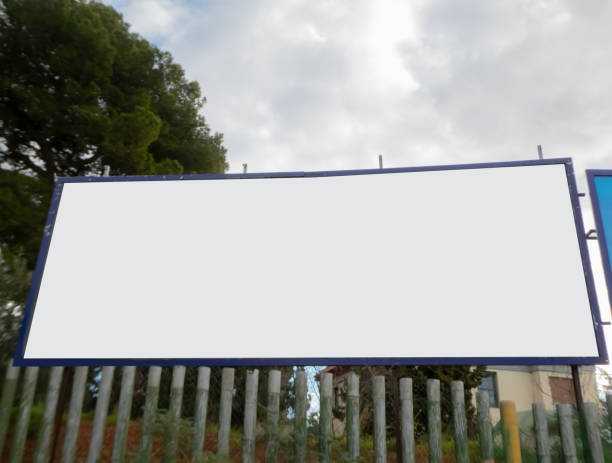 istock Blank Billboard in a residential area 2195665249