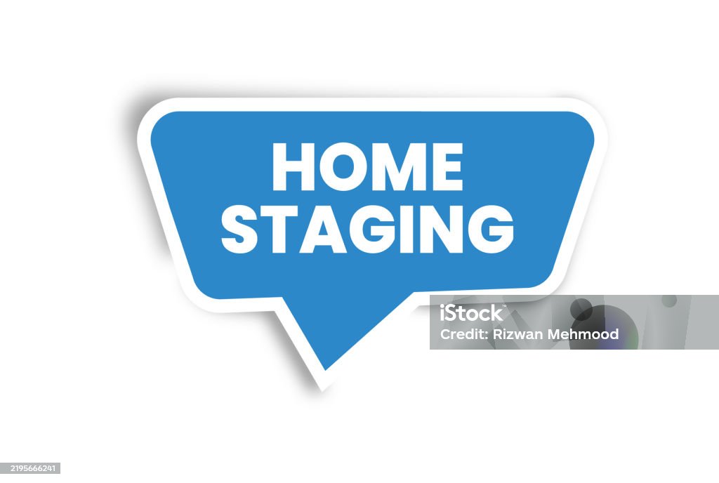 Staging Sign Example Home Staging Sign Symbol Typescript Label Banner Vector Stock ...