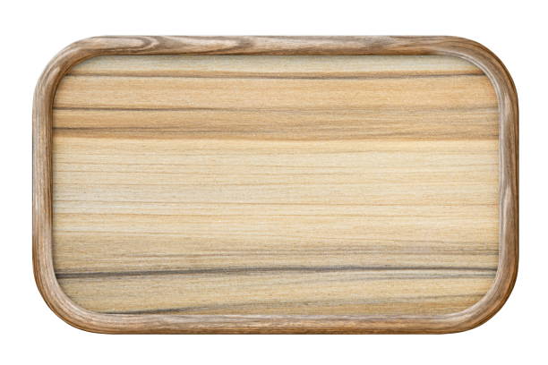 istock decorative light brown wooden board isolated on white 2195673417