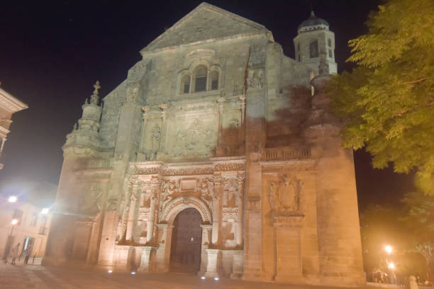 istock Illuminated church at night 2195673558