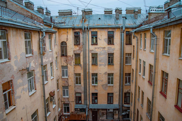 istock Old courtyards in Saint Petersburg. 2195676666