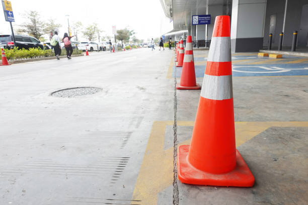 istock Traffic corn at car parking lot 2195678006