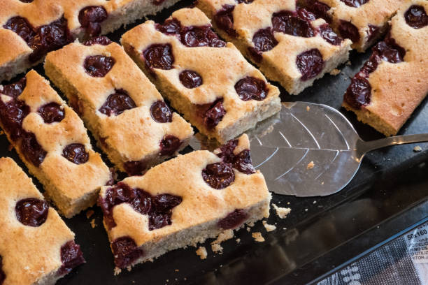istock Homemade cake with cherries 2195682657