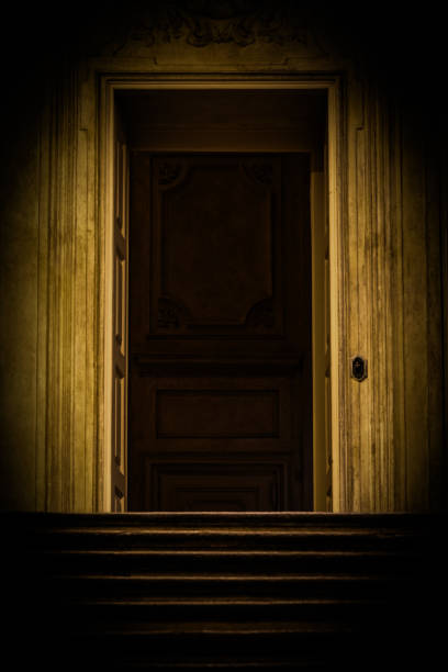 Abandoned dark staircase. Empty building, home interior, nobody