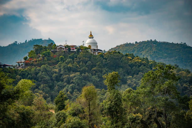istock Buddhist Peace Pagoda in Pokhara. Nepal. 2195686506