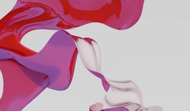 istock Abstract stripes, transparent acrylic, 3D illustration 2195699605