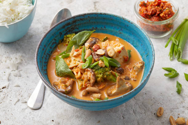 istock Thai Curry with Shiitake Mushrooms and Rice 2195702122