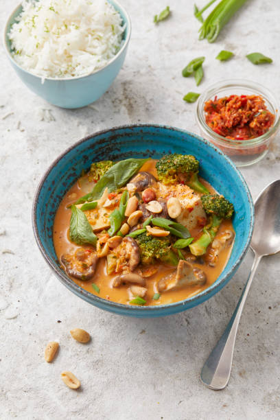 istock Thai Curry with Shiitake Mushrooms and Rice 2195702149