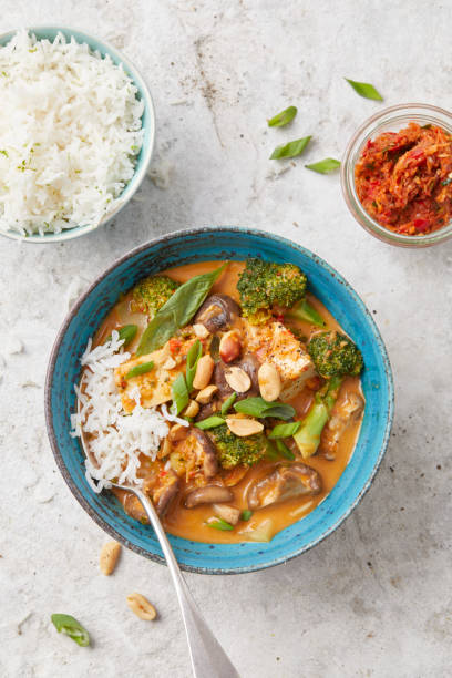 istock Thai Curry with Shiitake Mushrooms and Rice 2195702156