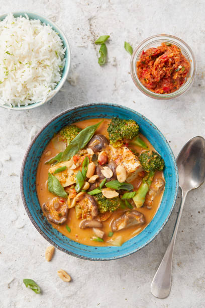 istock Thai Curry with Shiitake Mushrooms and Rice 2195702157