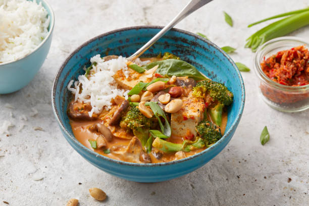 istock Thai Curry with Shiitake Mushrooms and Rice 2195702269