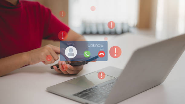 istock unknown scam alert call notification. Smartphones with incoming calls from unknown numbers, spam, prank callers, hoax persons, fake identity, scammers, hackers, call centers, crime, calls, fraud. 2195704240