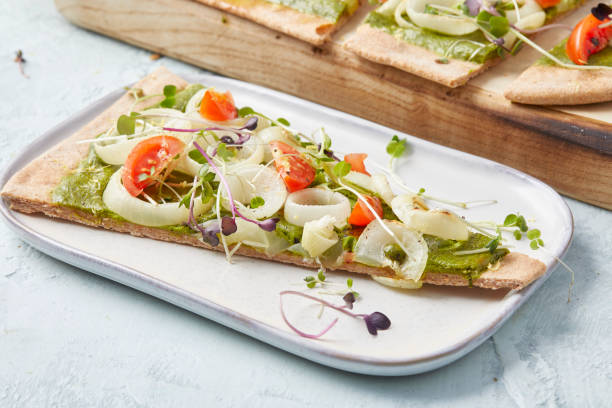 istock Almond and Vegetable Vegan Pizza 2195704509