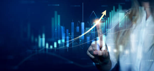 istock Financial management strategy for business growth.Business strategy development and growing growth plan.Finance chart,stock market investment business and exchange financial growth graph 2195704561