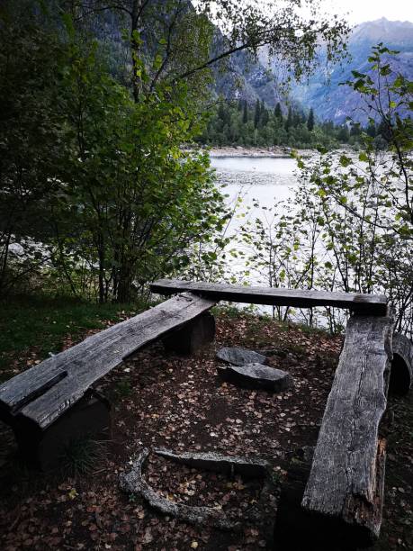 istock Benches, Antrona lake, Piedmont 2195711808