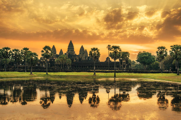 istock Angkor Wat temple at sunrise, Siem Reap, Cambodia 2195724014