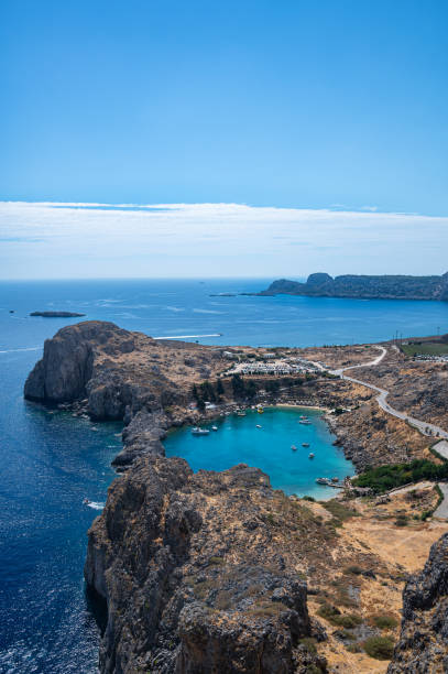 istock Beautiful St. Paul's Bay in Lindos 2195724409