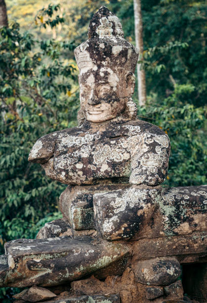 Balinese ancient statue at night