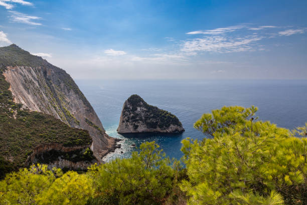 istock Panoramic view towards the Plakaki Beach 2195725569