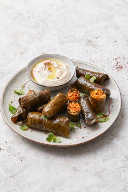 istock Bulgar Wheat Stuffed Vine Leaves 2195727060
