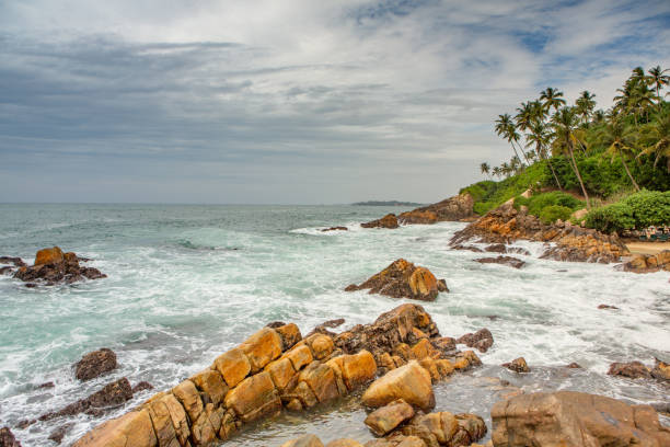 istock Waves Gently Washing Ashore on a Sri Lanka Beach 2195727178