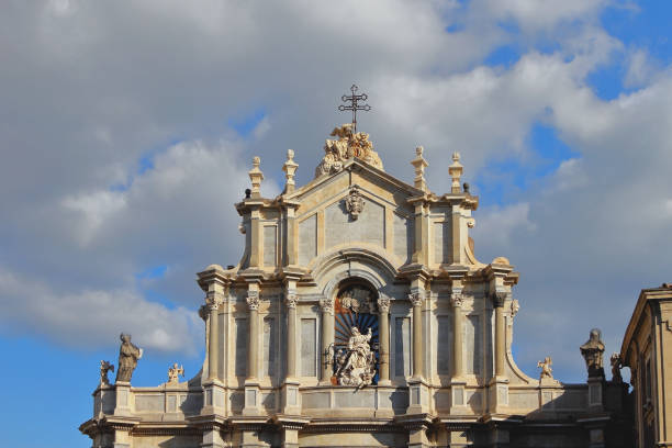 The Basilica Cattedrale di Sant Agata is a famous baroque cathedral known for its columned façade as well as its dome, frescoes and paintings.
