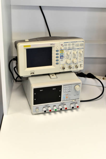 istock An electronic oscilloscope in the laboratory. A device for measuring voltage. 2195731610