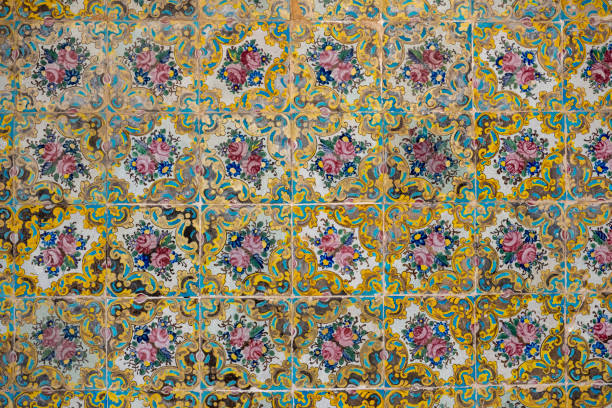 istock Colorful persian tile mosaic decorating a wall in tehran, iran 2195742664