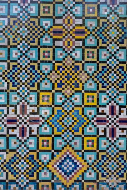 istock Colorful persian tile mosaic decorating a wall in tehran, iran 2195743938