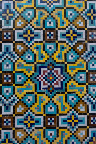 istock Colorful persian tile mosaic decorating a wall in tehran, iran 2195744413