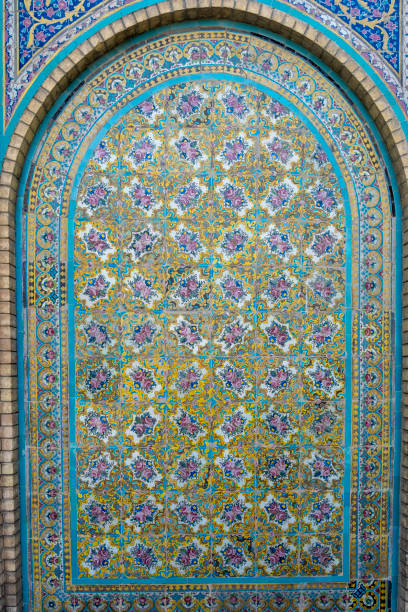istock Colorful persian tile mosaic decorating a wall in tehran, iran 2195745265