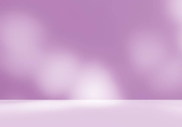 istock Empty purple studio room for product presentation with shadow overlay effect. 2195747108