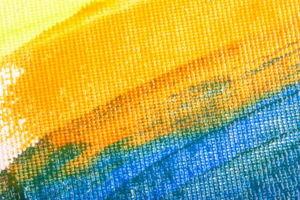 Contemporary abstract acrylic painting background. Hand painted texture. Acrylic paint on canvas. Abstract art background. Multicolored background. Modern art. Contemporary art.