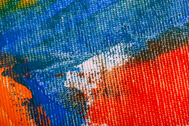 Contemporary abstract acrylic painting background. Hand painted texture. Acrylic paint on canvas. Abstract art background. Multicolored background. Modern art. Contemporary art.