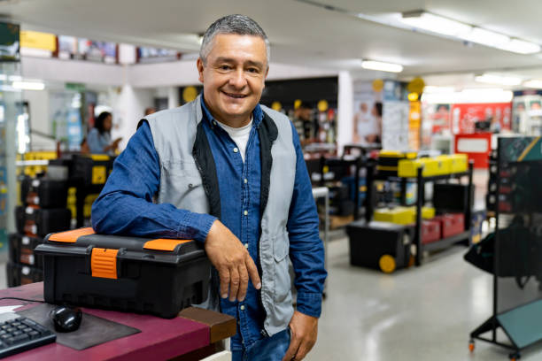 istock Retail clerk working at a hardware store 2195758789