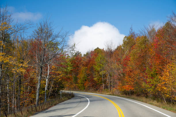 Whiteface Mountain Memorial Highway in Autumn, Wilmington, New York, USA