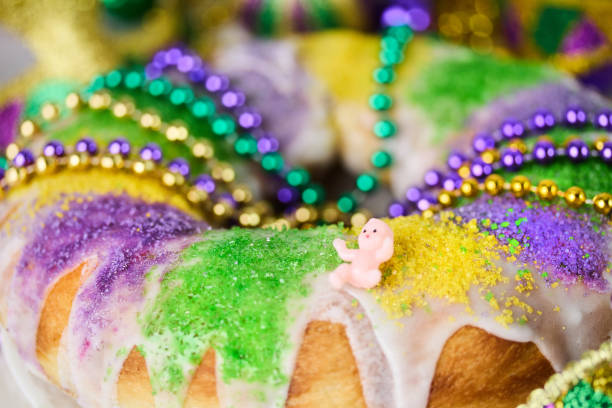 istock Mardi Gras Celebration. Colorful Mardi Gras King Cake 2195765771