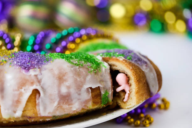 istock Colorful Mardi Gras King Cake 2195766810