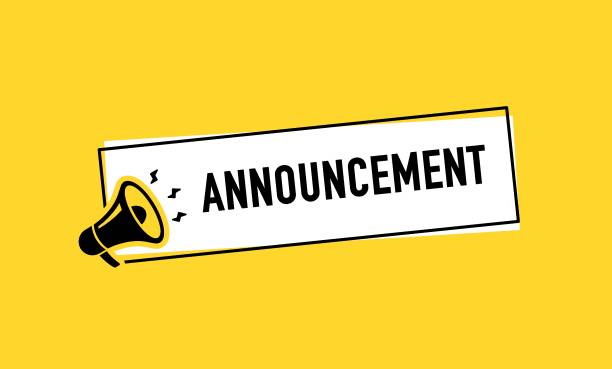 istock Megaphone with announcement speech bubble. Loudspeaker. Banner for business, marketing and advertising. Vector illustration 2195773082