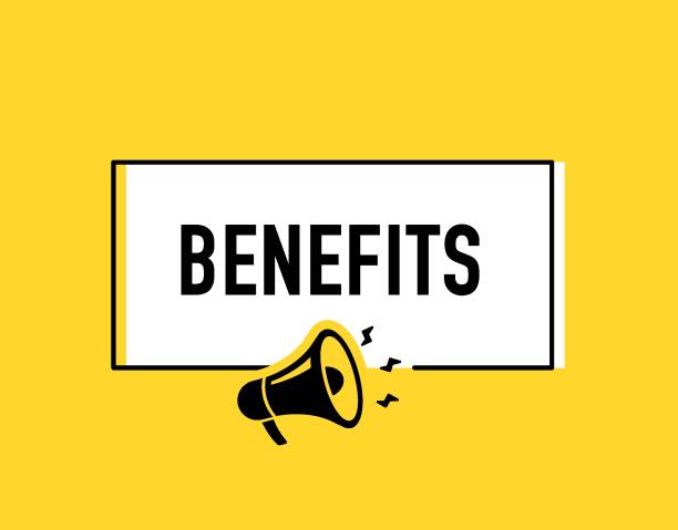 istock Megaphone with benefits speech bubble. Loudspeaker. Banner for business, marketing and advertising. Vector illustration 2195773143