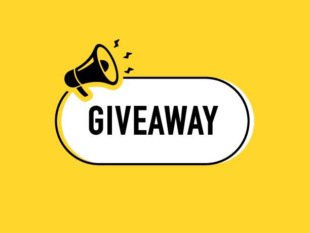 istock Megaphone with giveaway speech bubble. Loudspeaker. Banner for business, marketing and advertising. Vector illustration 2195773162