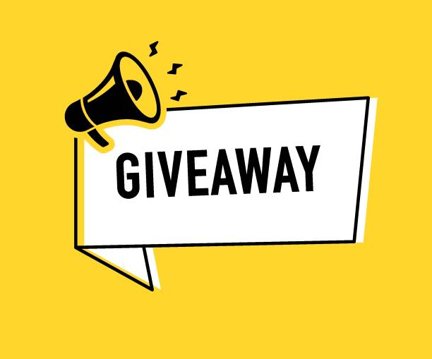 istock Megaphone with giveaway speech bubble. Loudspeaker. Banner for business, marketing and advertising. Vector illustration 2195773169