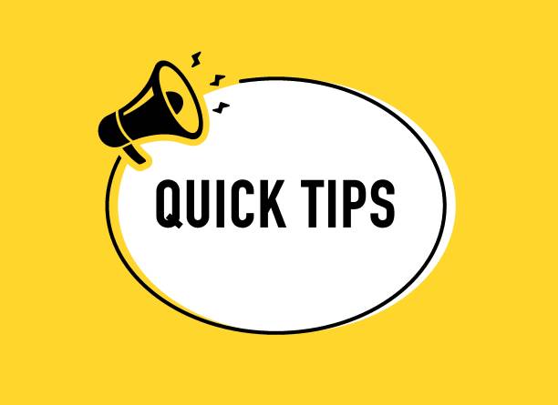 istock Megaphone with quick tips speech bubble. Loudspeaker. Banner for business, marketing and advertising. Vector illustration 2195773178